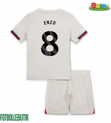 Chelsea Enzo Fernandez #8 Bortaställ Barn 2025-26 Kortärmad (+ Korta byxor)